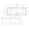 Alfi Brand 67" White Rectangular Acrylic Free Standing Soaking Bathtub AB8859 - alternate 12